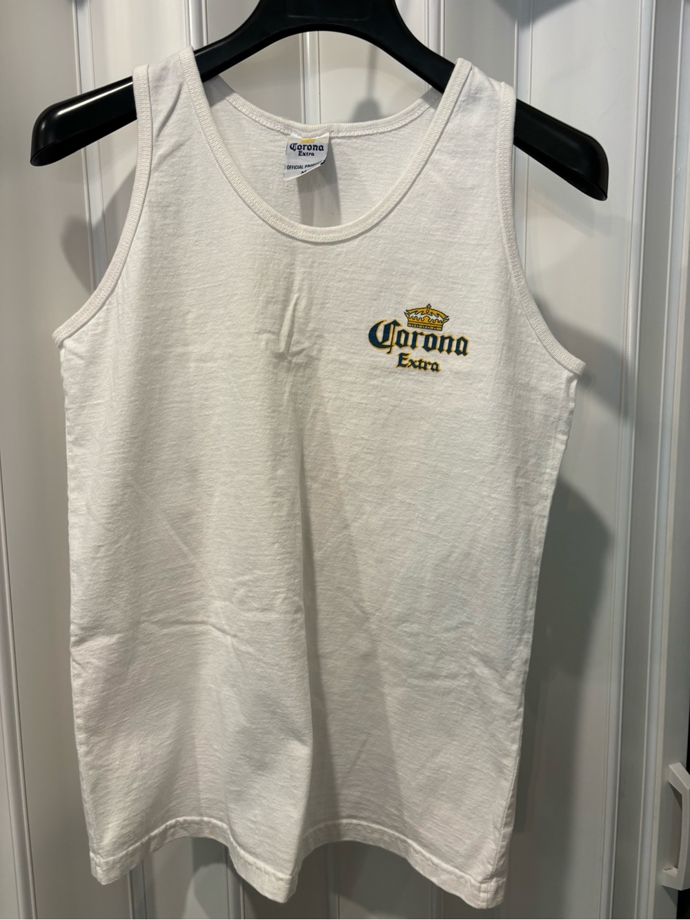 Corona Extra White Logo Tank Top Size Medium